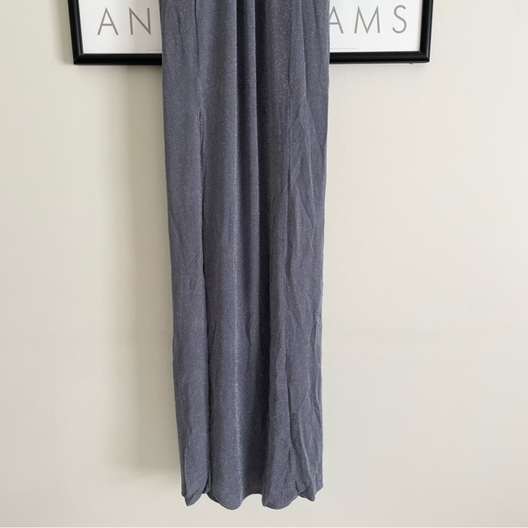 Show Me Your MuMu Dress NWT BRIDESMAID Amanda Maxi Slit Dancin Queen Shine Smoke - Picture 9 of 16